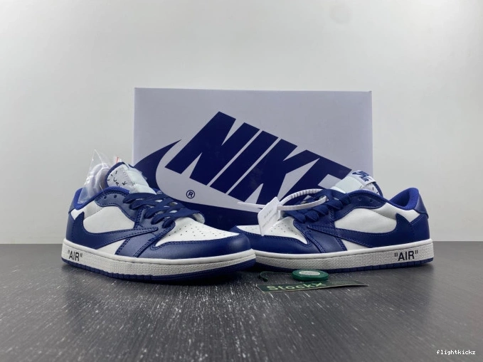 1 JORDAN SCOTT AIR CUSTOM X DM7890-101 TRAVIS X OFF-WHITE 1001